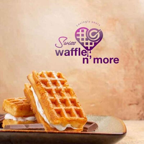 Swiss waffle n more waffles logo design chocolate logo design bakers logo design best creative agency