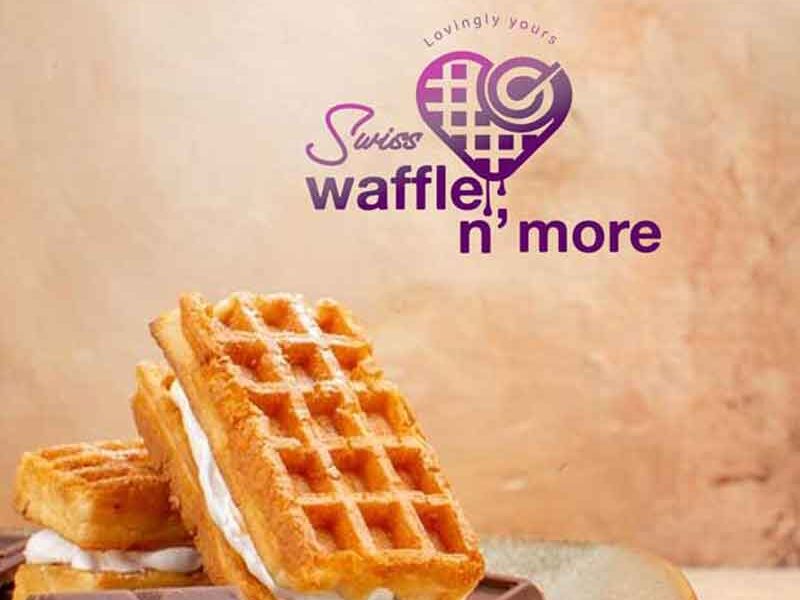 Swiss waffle n more waffles logo design chocolate logo design bakers logo design best creative agency
